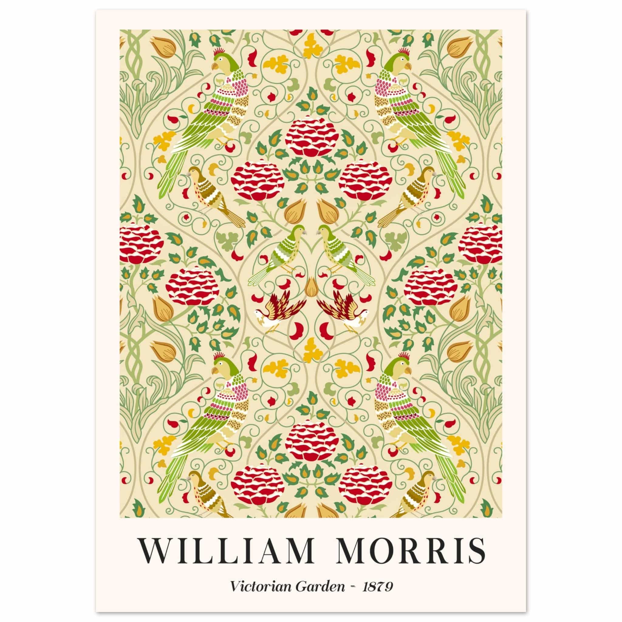 Artfulprints Poster William Morris - Victorian garden 1879  - 50x70 cm - Groen