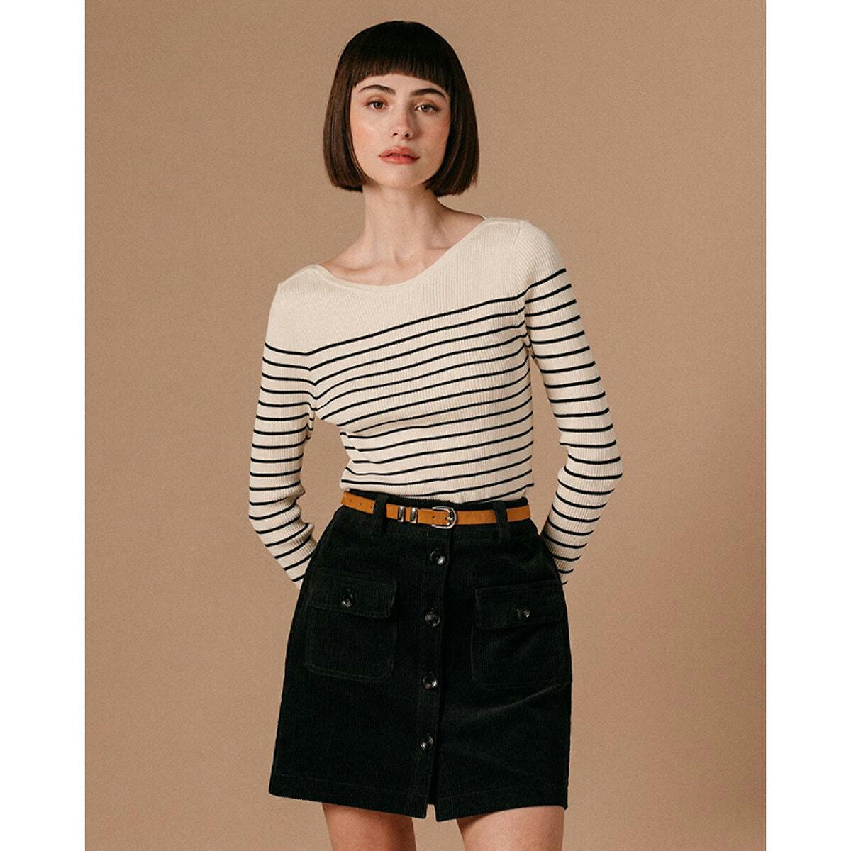 Pull  marinière Lady fine côtes