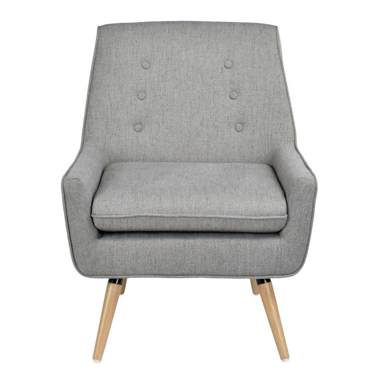 - Fauteuil de salon scandinave beige rembourrée