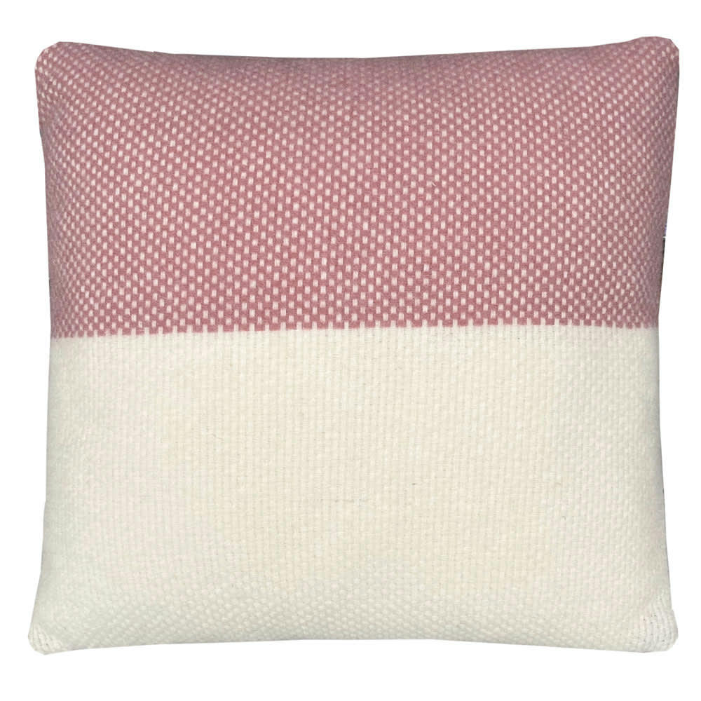 FESTIVITY - Coussin en laine rose pastel 45x45