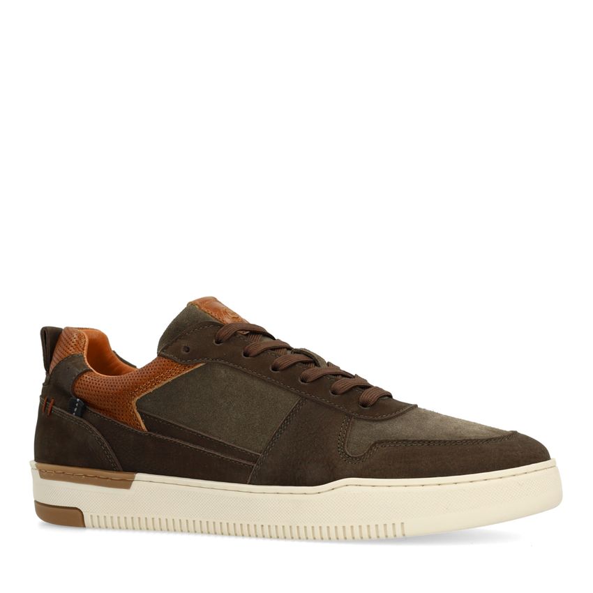 No Stress Groene nubuck sneakers