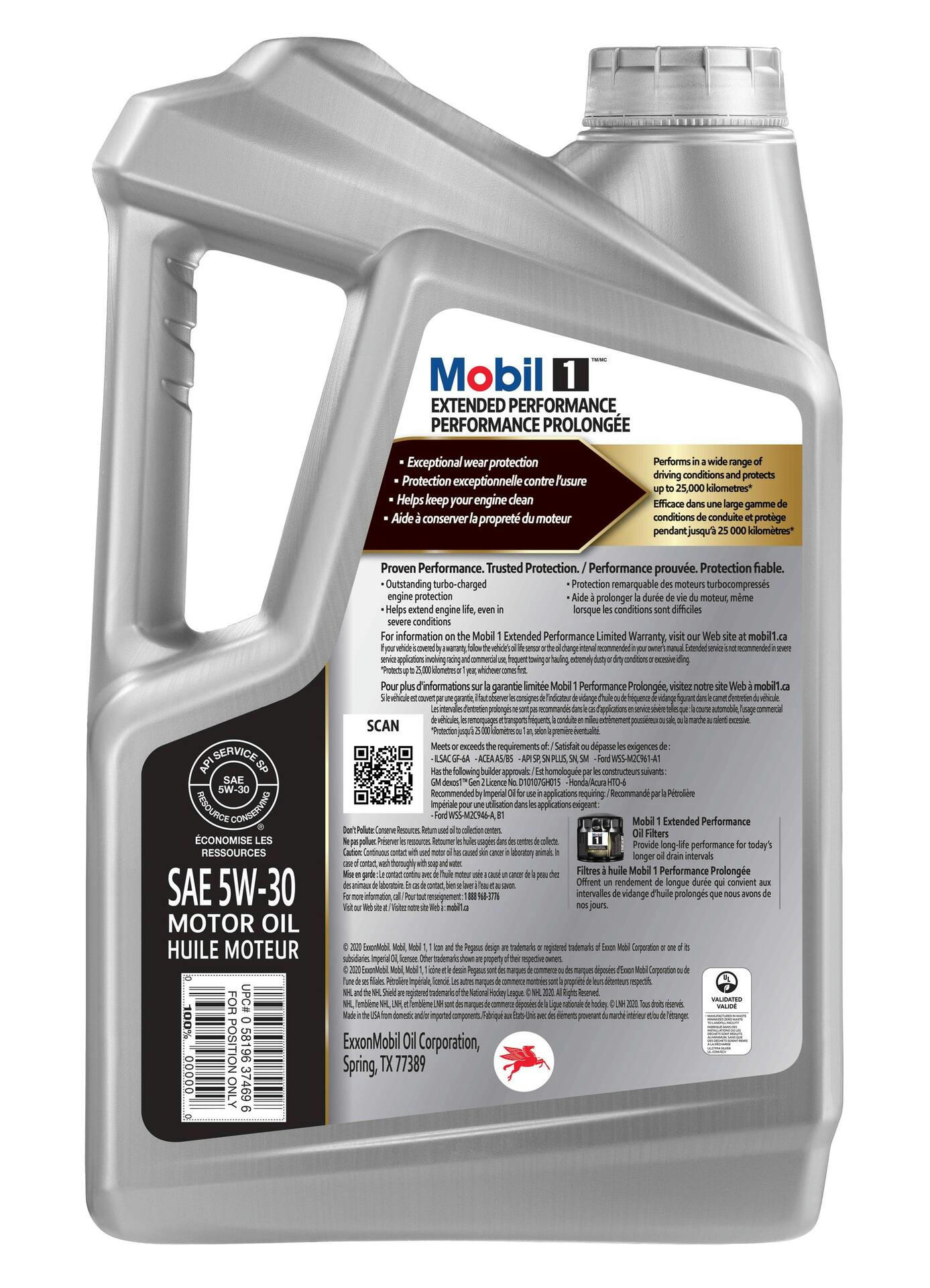 Mobil 1™ Extended Performance 5W30 Synthetic Engine/Motor Oil, 4.73-L
