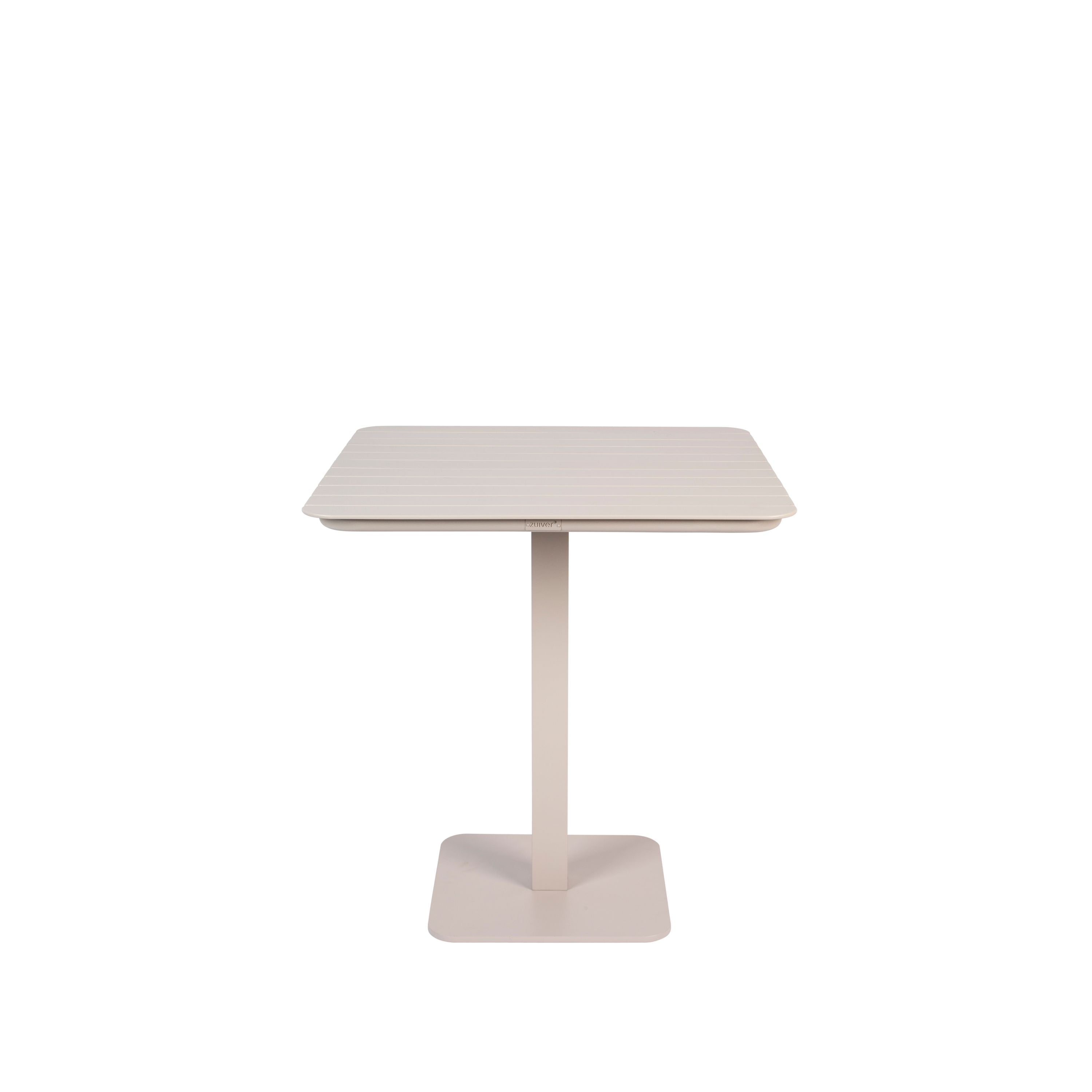 Zuiver Vondel Tuintafel/ Bistrotafel Vierkant 71x71 cm Aluminium Clay Wit