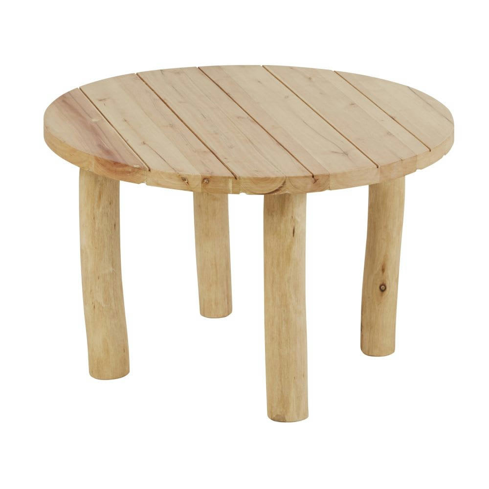 ORSU - Bout de canapé en bois d'eucalyptus beige