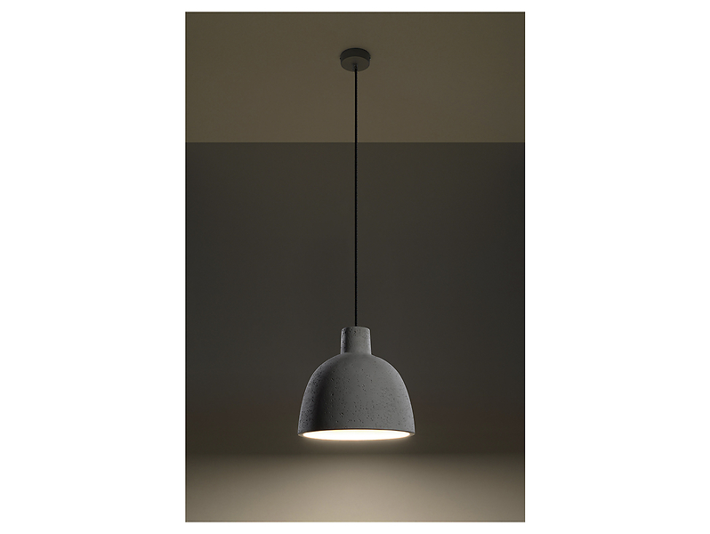 Lampa wisząca Damaso betonowa szara