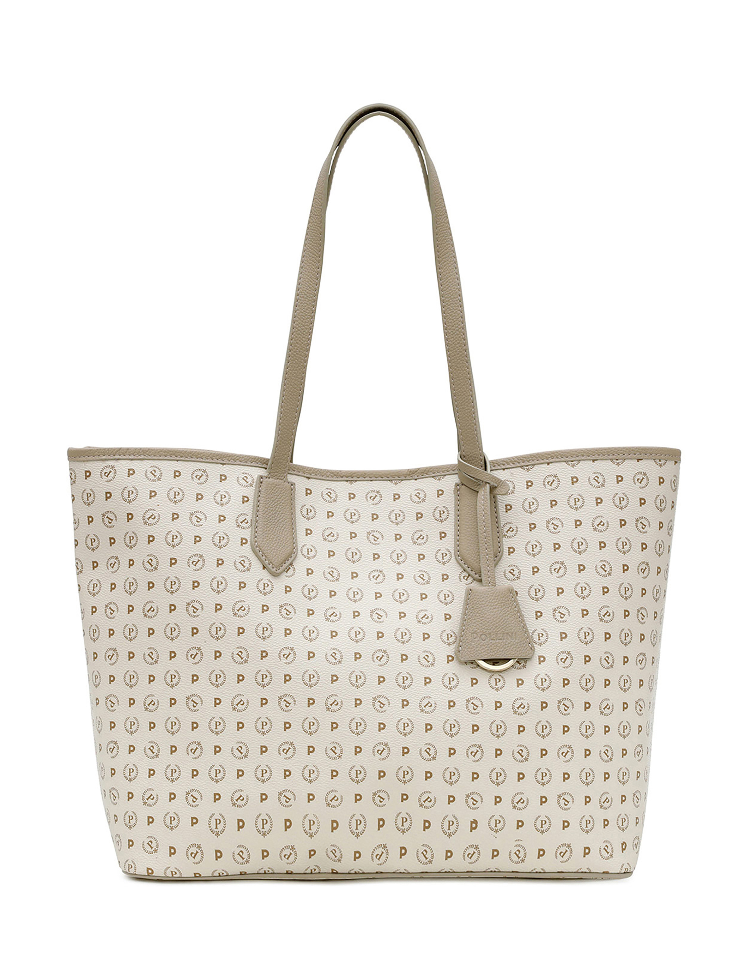 Borsa Shopping Heritage Logo Classic Avorio/ghiaccio
