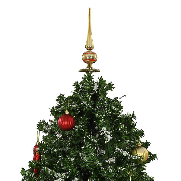 Arbre de Noël neigeux avec base de parapluie Vert 170 cm vidaXL