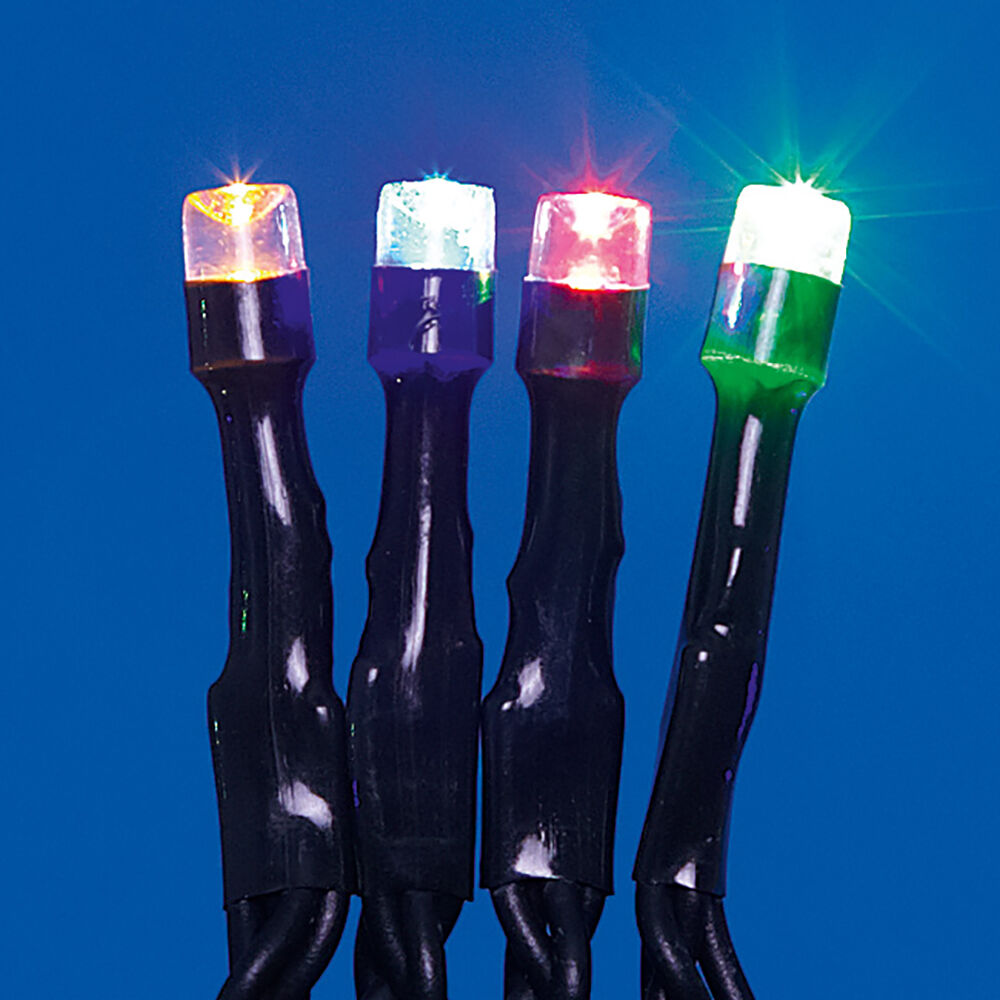 Guirlande électrique 50 LED solaire multicolore 4,9 m