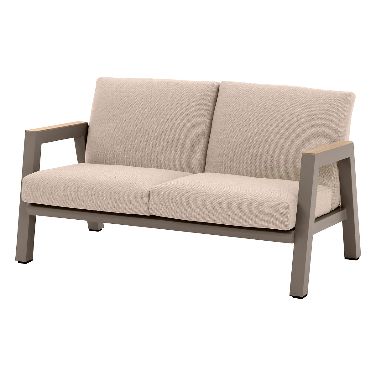 Sofá AXIOME bege e castanho em alumínio