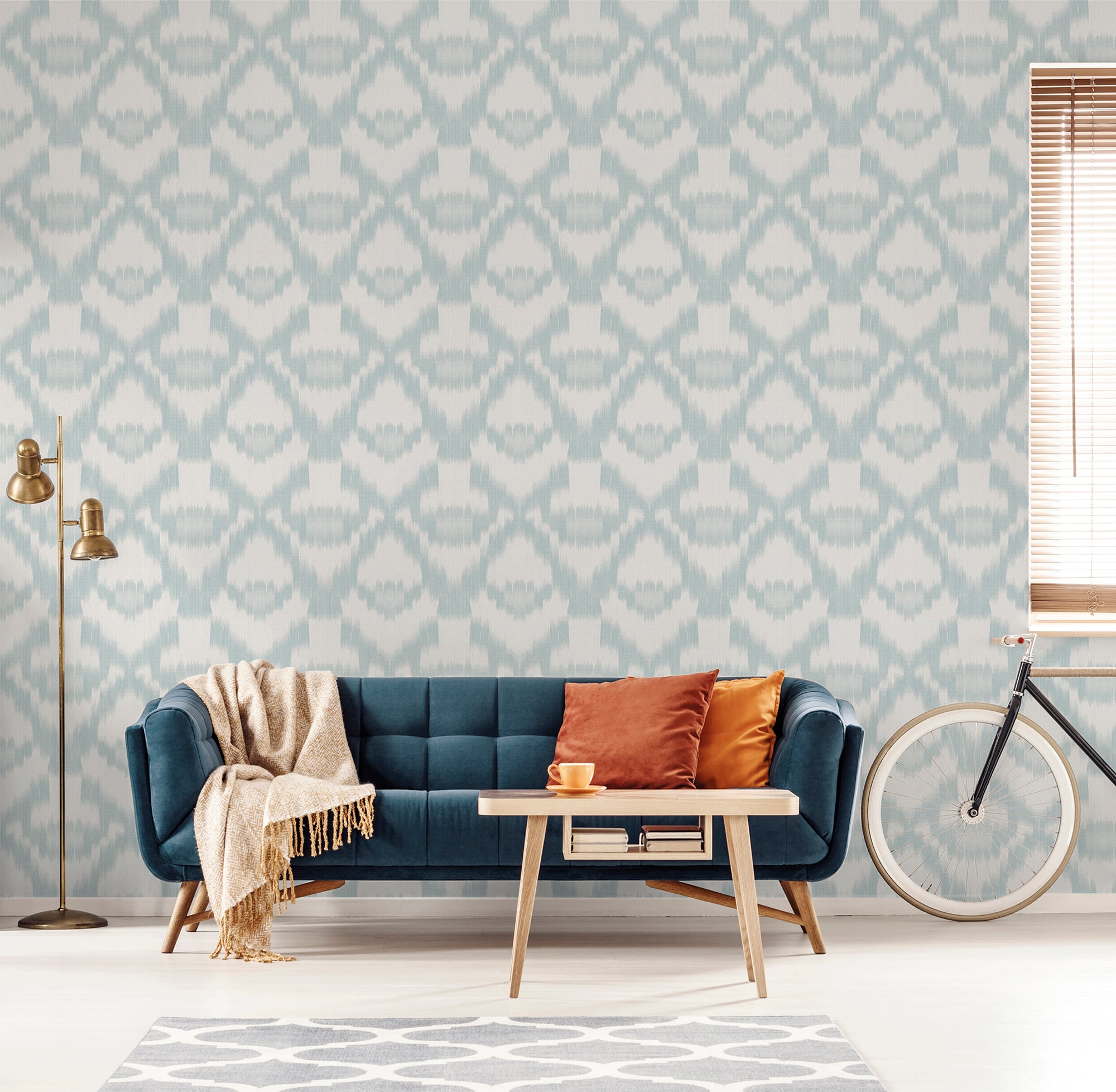 Sanders & Sanders behang etnisch motief vergrijsd blauw - 53 cm x 10 m - 640253