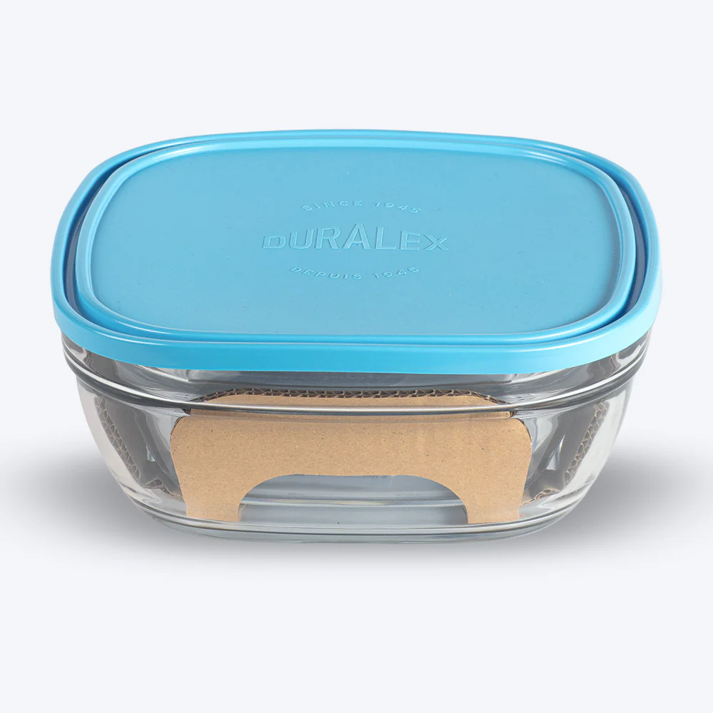 Freshbox - Boite de conservation carrée couvercle bleu 3,1L