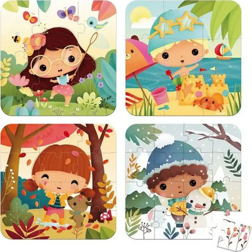 Puzzle 4er-Set Janod