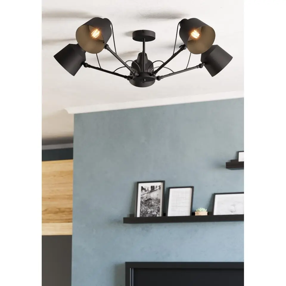 EGLOBasurtuPlafondlamp-E27-&Oslash;105cm-Zwart
