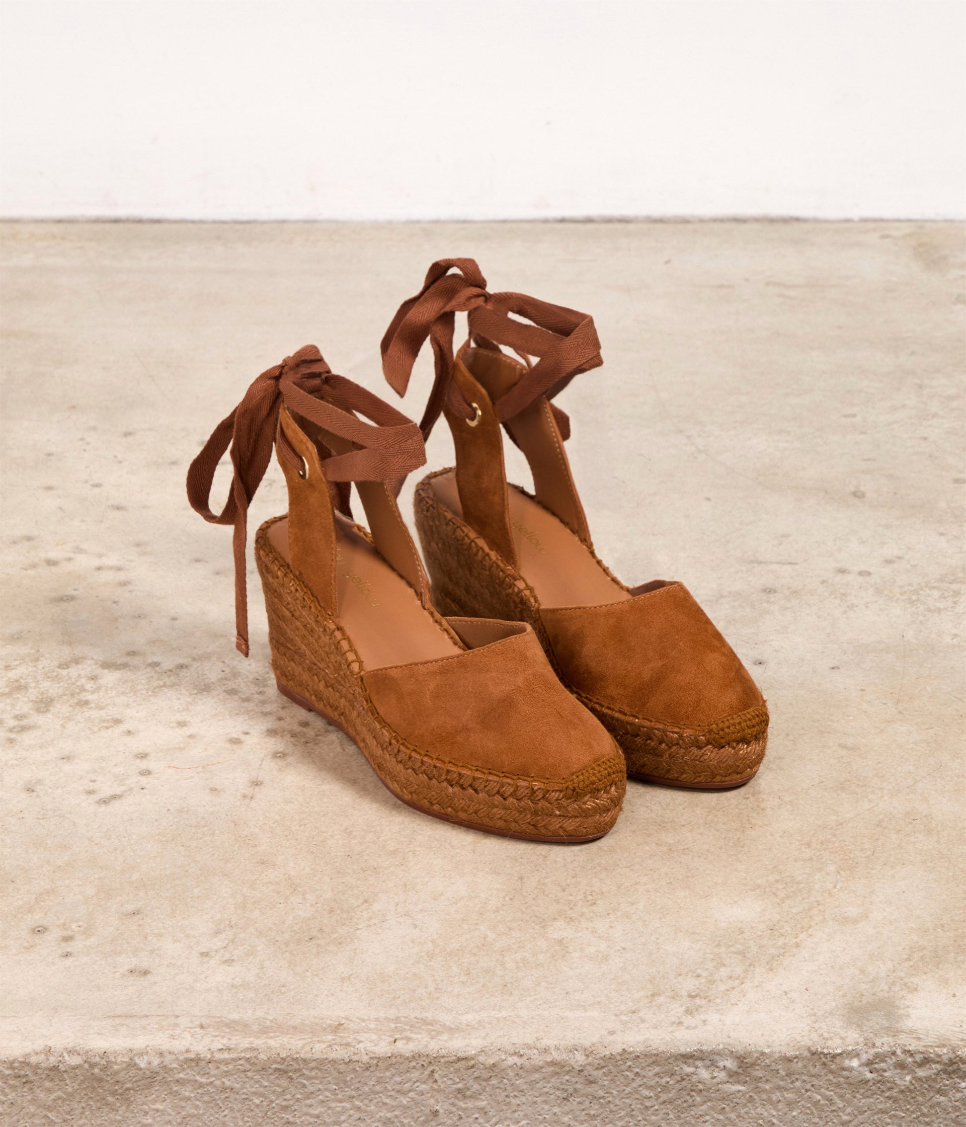 Espadrilles compensées cognac Désiré