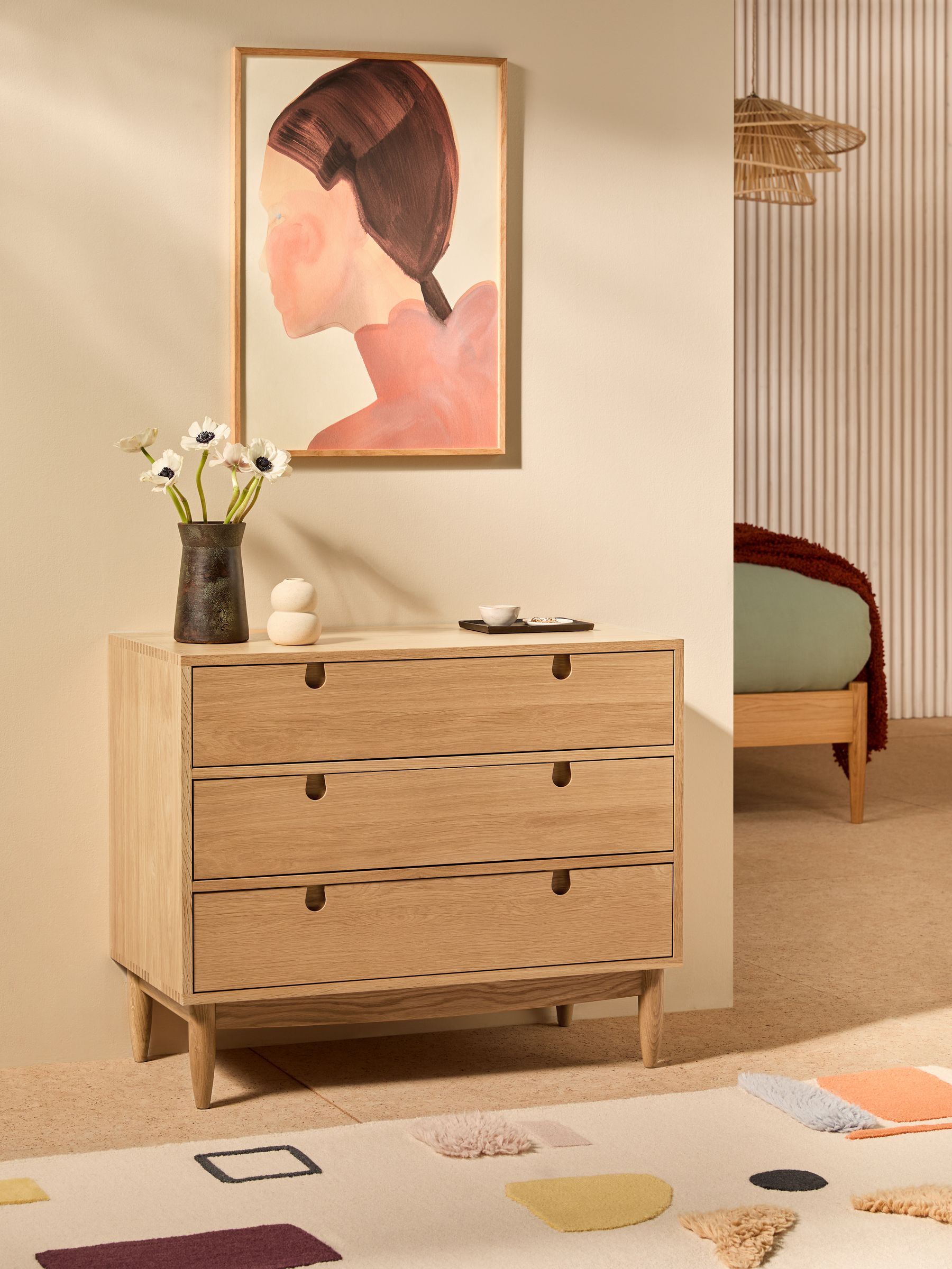 Penn 3 Drawer Chest in Oak