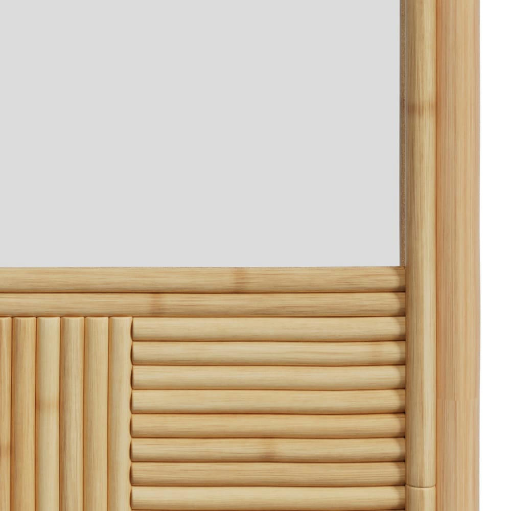 BOLIO - Miroir carré en rotin 40,5 cm