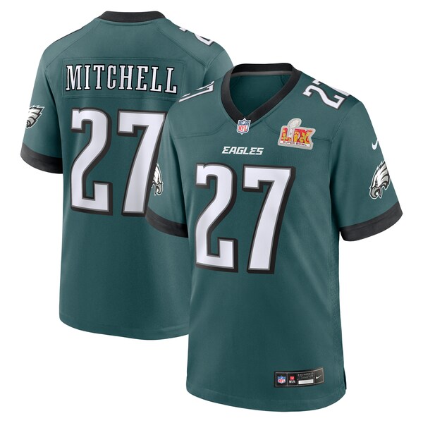 Quinyon Mitchell Philadelphia Eagles Nike Super Bowl LIX Game Player Jersey - Midnight Green