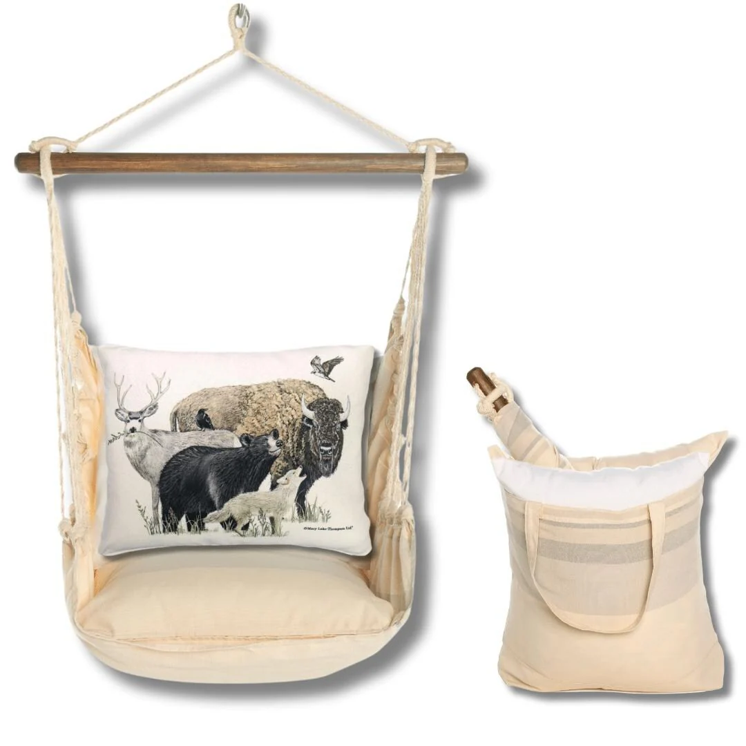 Magnolia Casual Swing Set 4 piece - Magnolia Stripe w/ Wild Animals