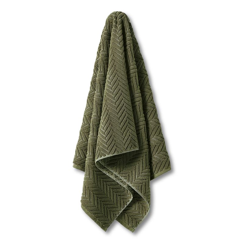 Mimosa Avocado Marle Textured Towel Range