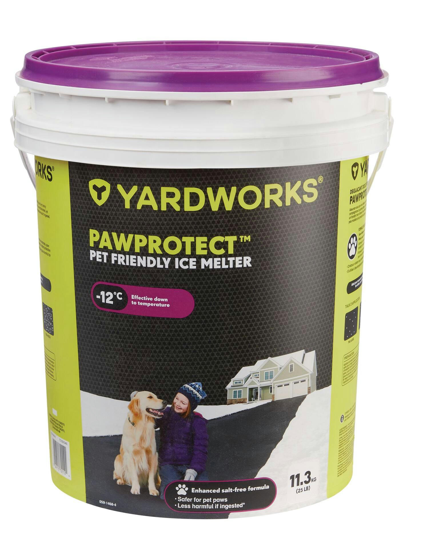 Yardworks PawProtect™ Ice Melt Pail, Fast-Acting, Less Harmful If Ingested, 11-3kg