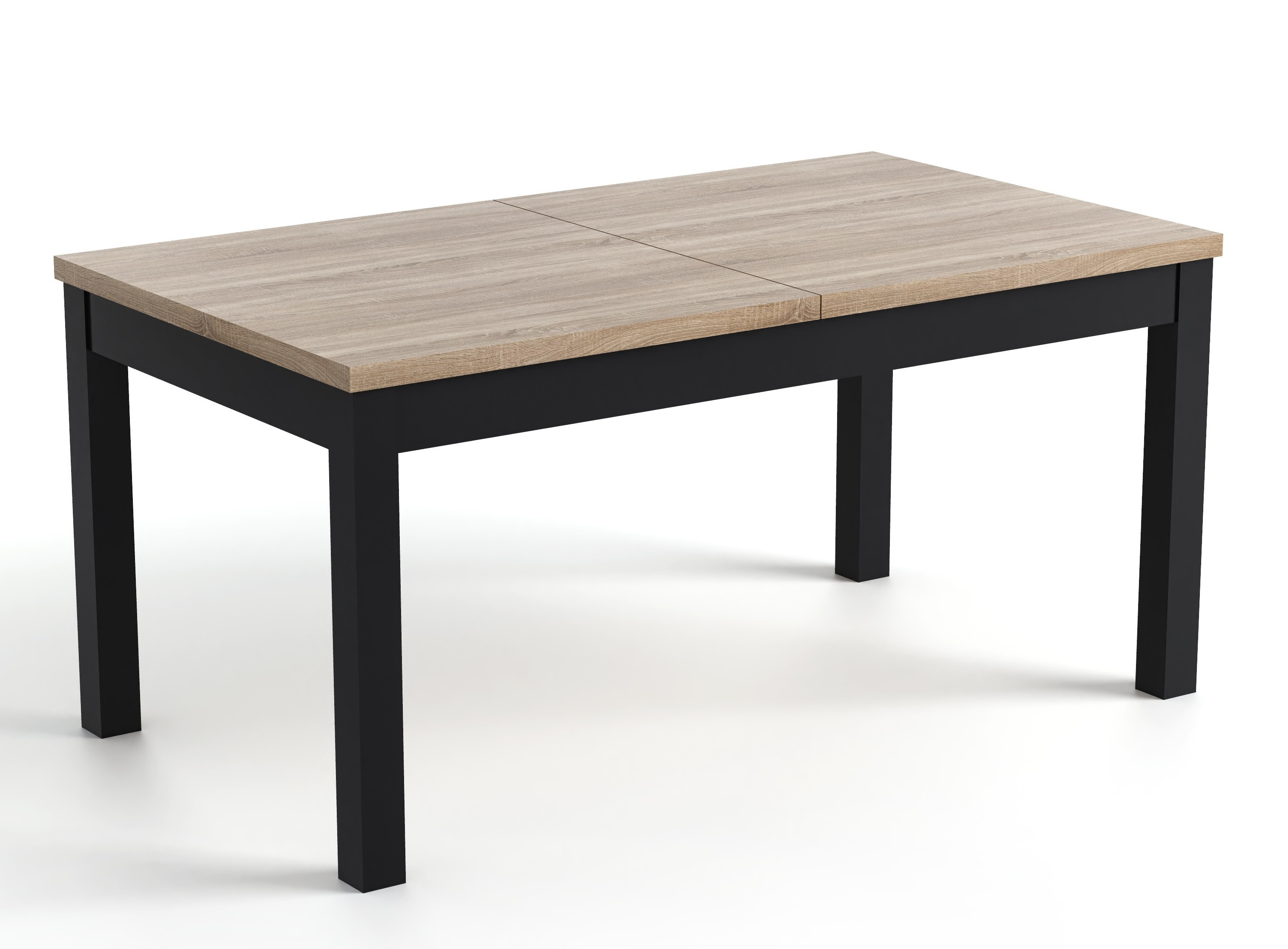 Stół rozkładany 80x140/180 dąb sonoma   nogi czarne