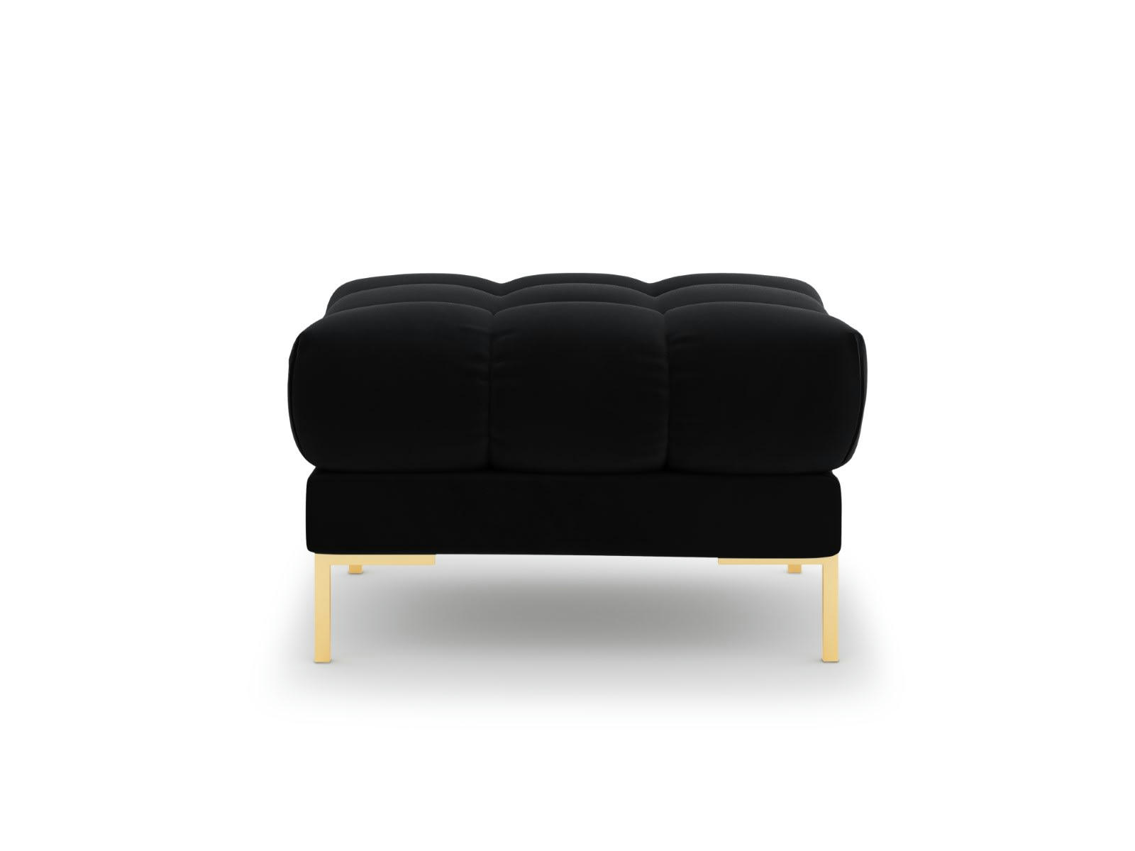 MAMAIA - Pouf 1 place en tissu velours noir