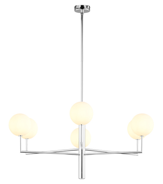 Żyrandol FEME nikiel-biały 6xG9x15W wym:110x104x104cm IP20 Jupiter