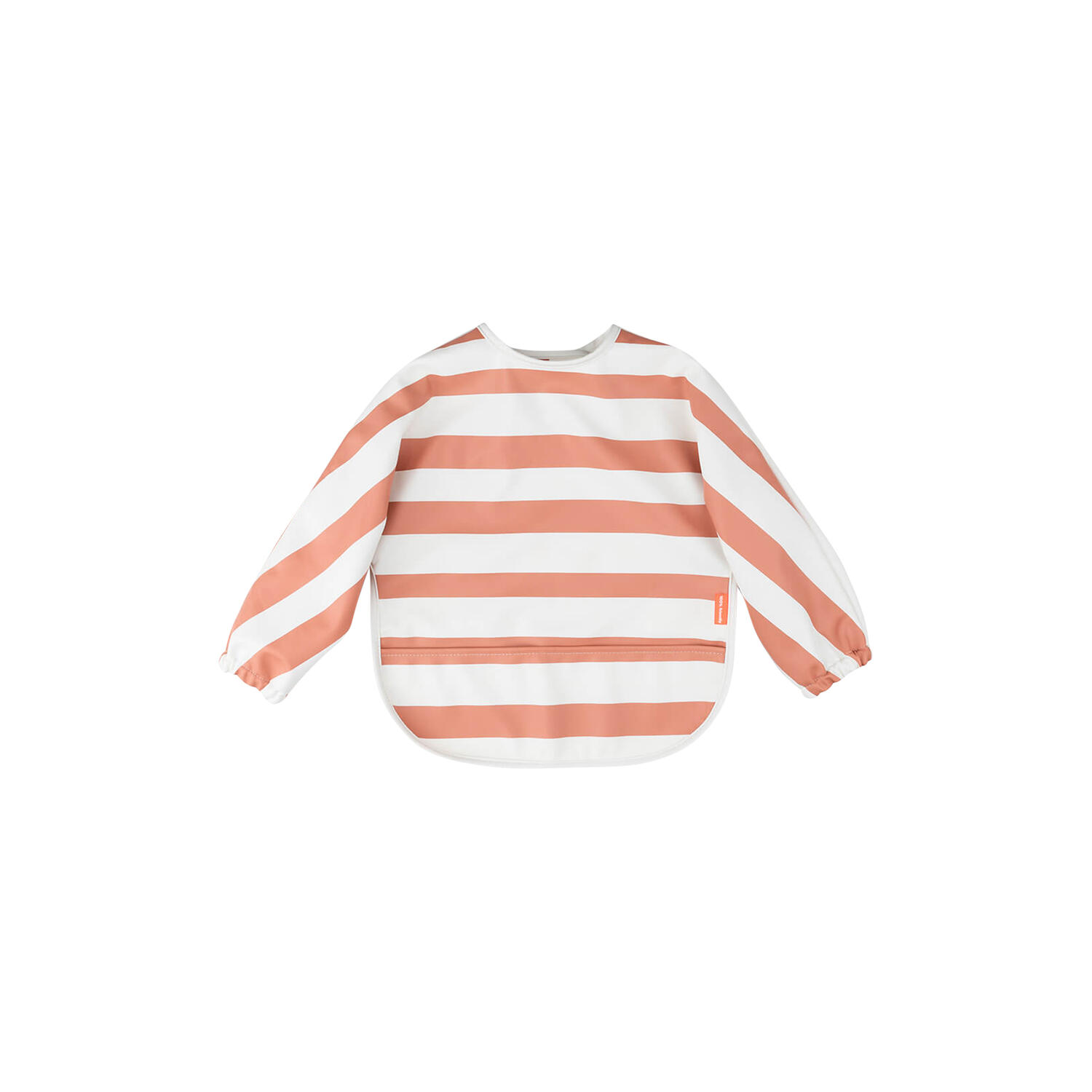 Hagesm&aelig;k med &aelig;rmer og lomme, stripes papaya