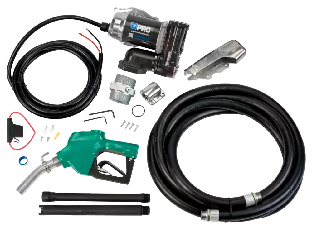 GPI V25 Fuel Transfer Pump Kit with 18-ft Hose & Auto Diesel Nozzle