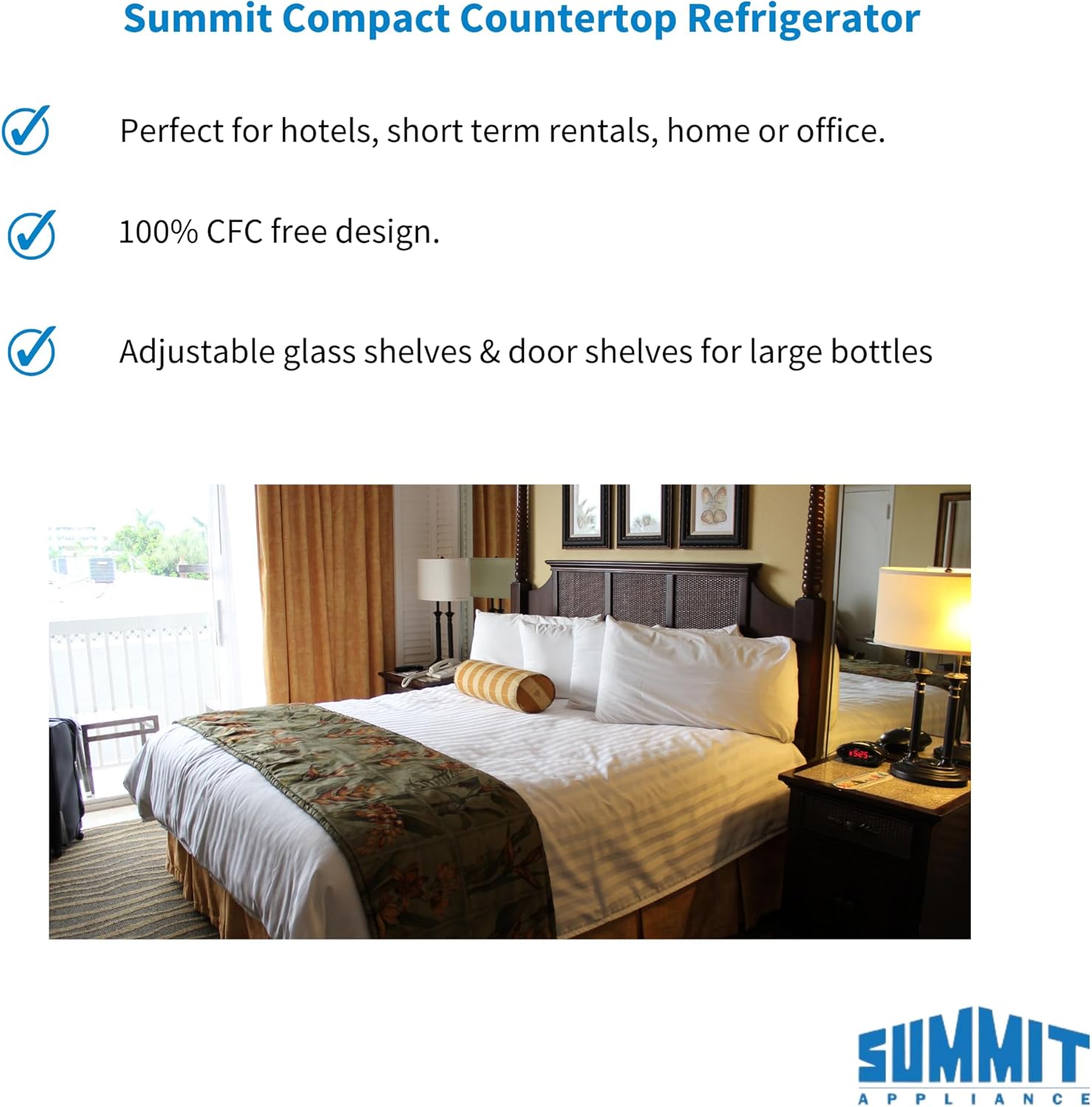 Summit Compact Countertop Refrigerator - Black Mini Fridge - FF29K