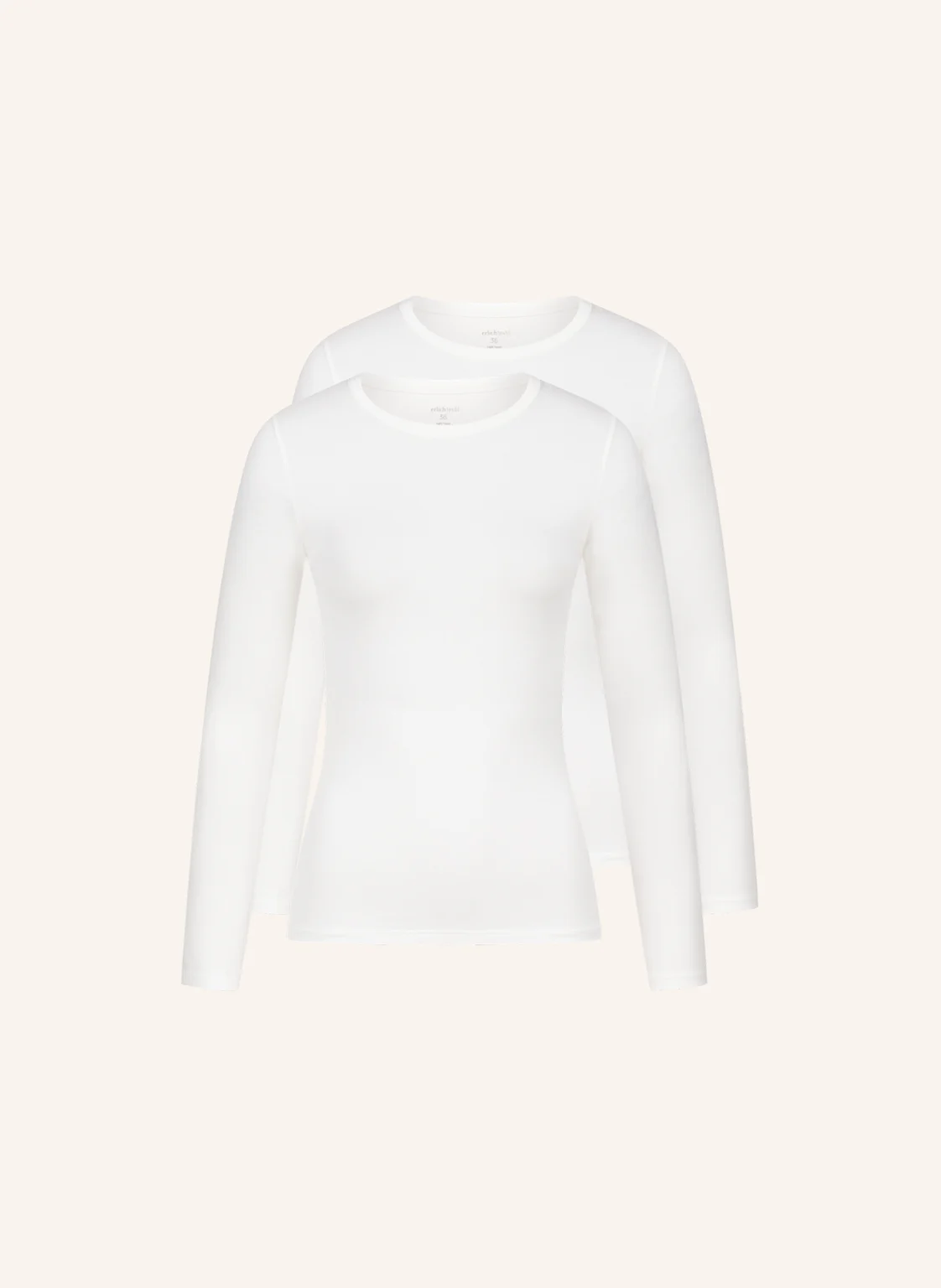 erlich textil 2er Pack Light Touch schmales Langarmshirt mit Lyocell - seidig weich
