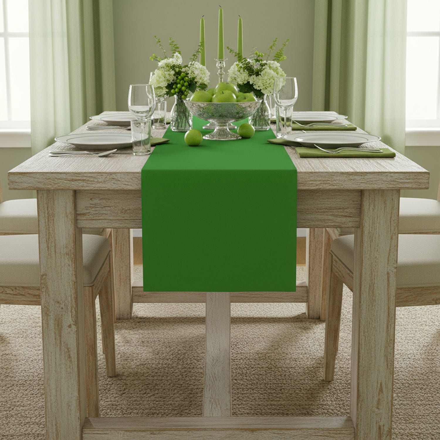 Runner 140x45 cm Basik verde