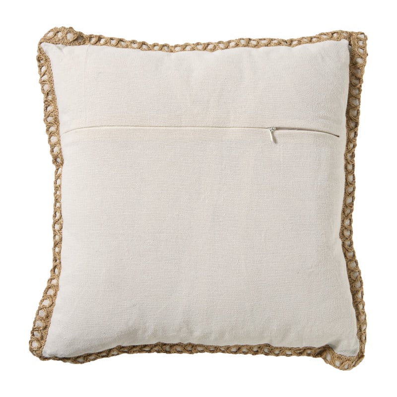 Kussen jute - groen - 45x45 cm