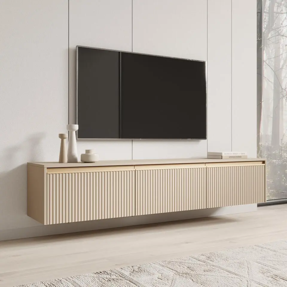 Meubella - TV-Meubel Remy - Beige - 182 cm