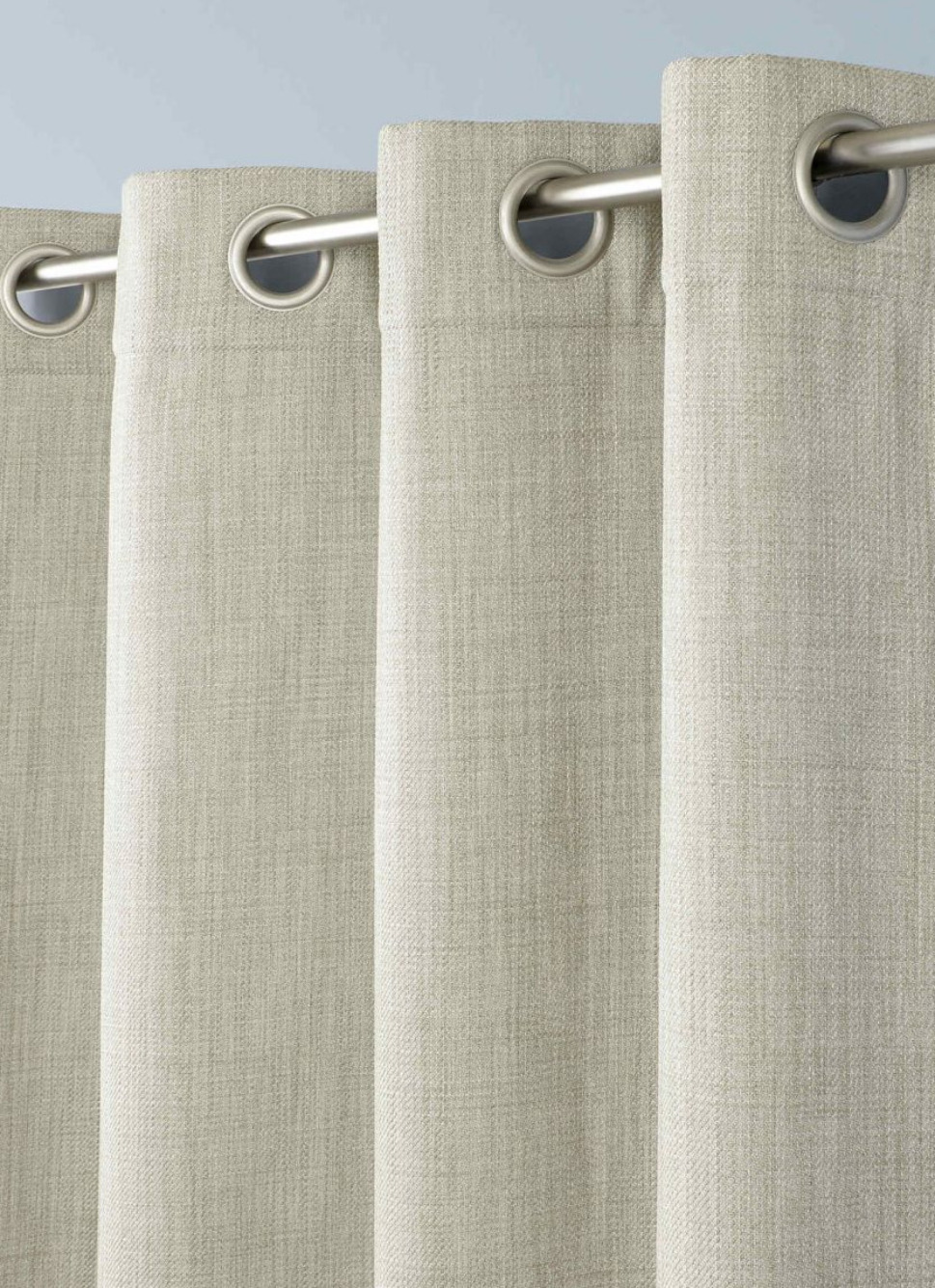 RIDEAU ISOLANT THERMIQUE UNI TEXTURÉ TAUPE