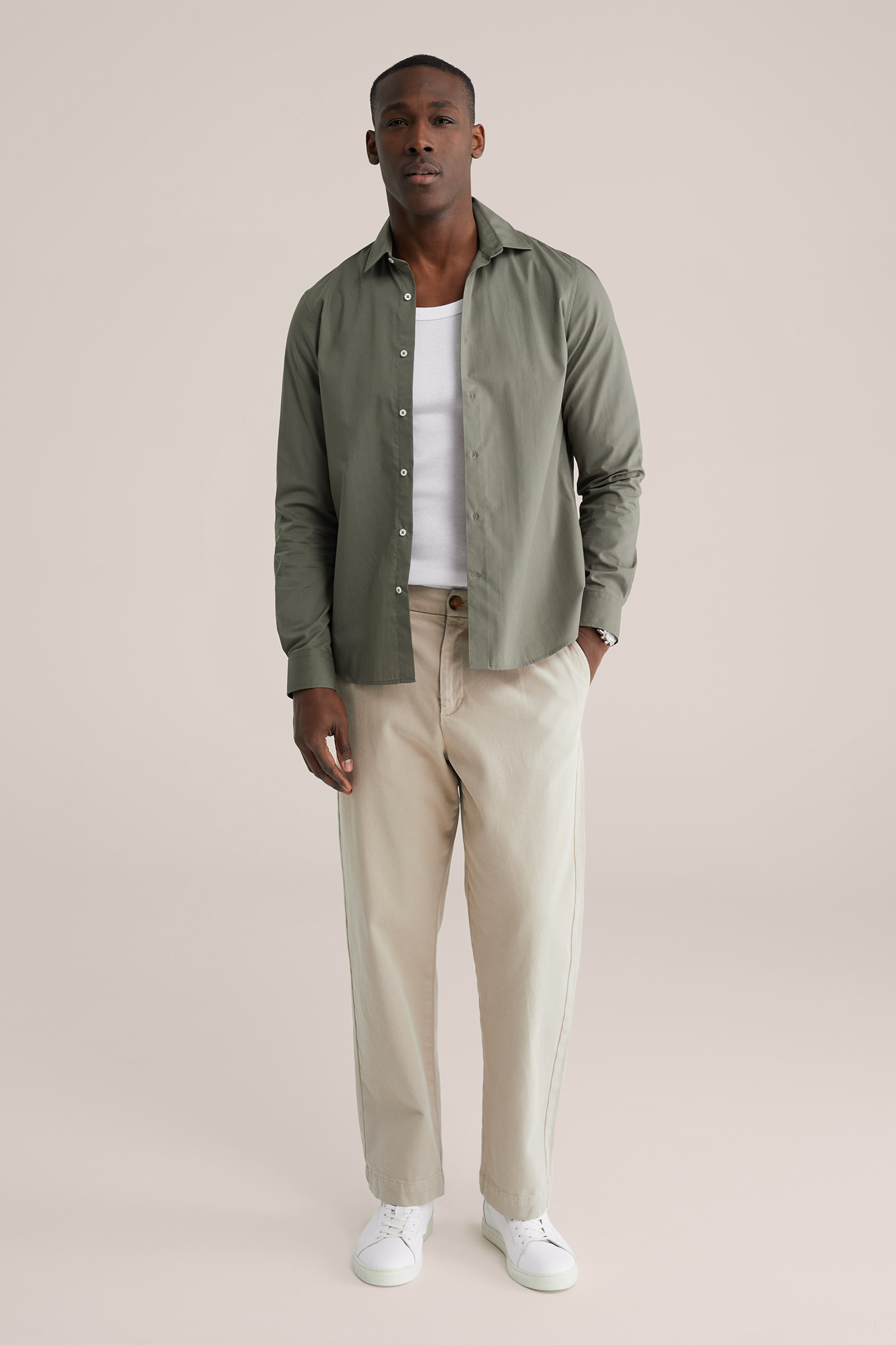 Heren Tall fit easy-care overhemd