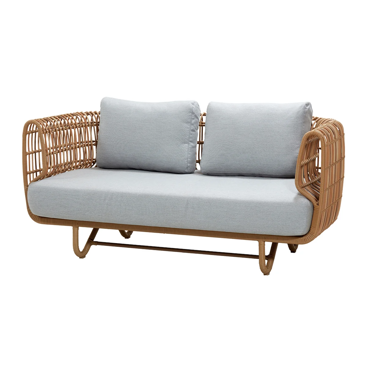 Cane-line - Nest 2-Sitzer Sofa Outdoor, natur / hellgrau