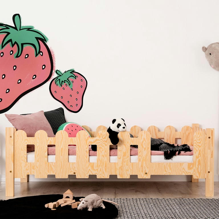 ANNA - Lit 70x140 entrée droite sommier inclus naturel