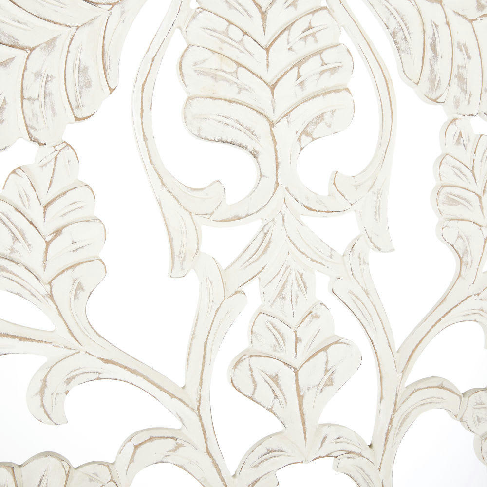 ROMANE - Déco murale sculptée blanche 180x80
