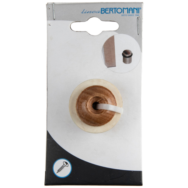 Arrêt de porte à visser en bois verni 26 mm LINEA BERTOMANI