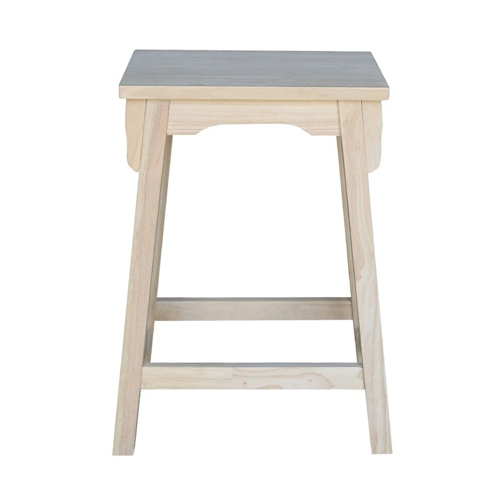 24-inch Unfinished Solid Parawood Mission Counter Stool