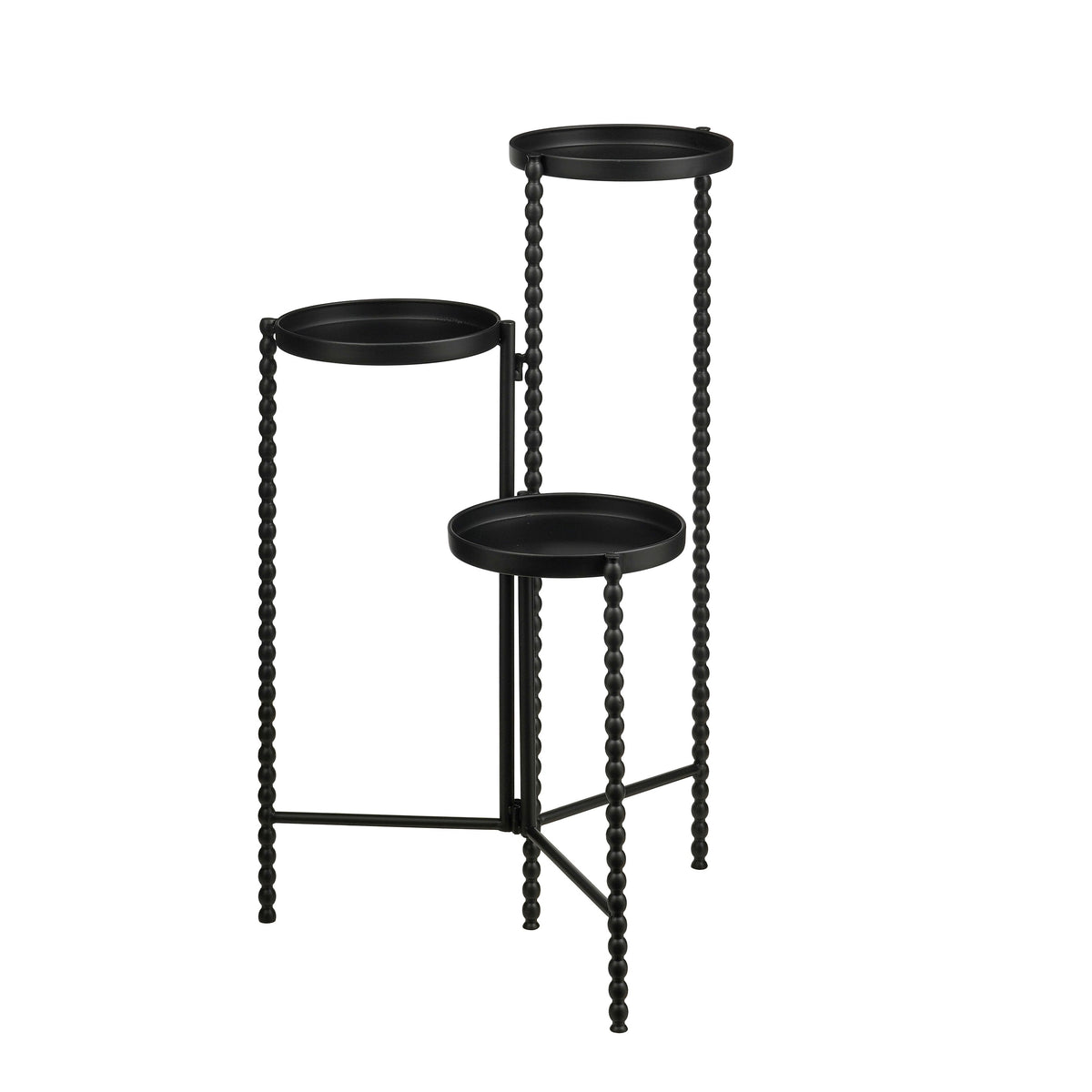 Mica Decorations Salvo Plantenrek - Plantenstandaard voor Kamerplanten - Plantentafeltje voor Binnen - Plantenonderzetter met Drie Plateaus - 40 x 40