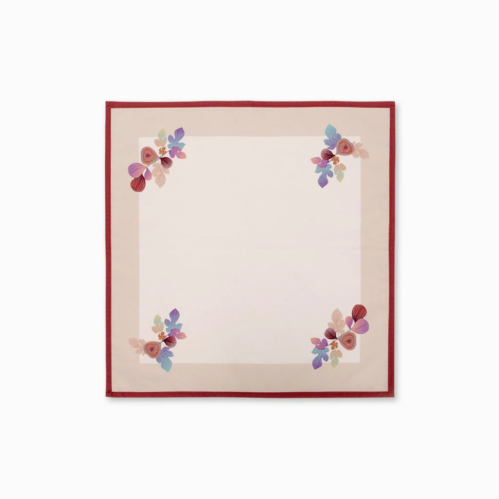 Conjunto 2 Guardanapos Algodão Barra com Figos FIGO