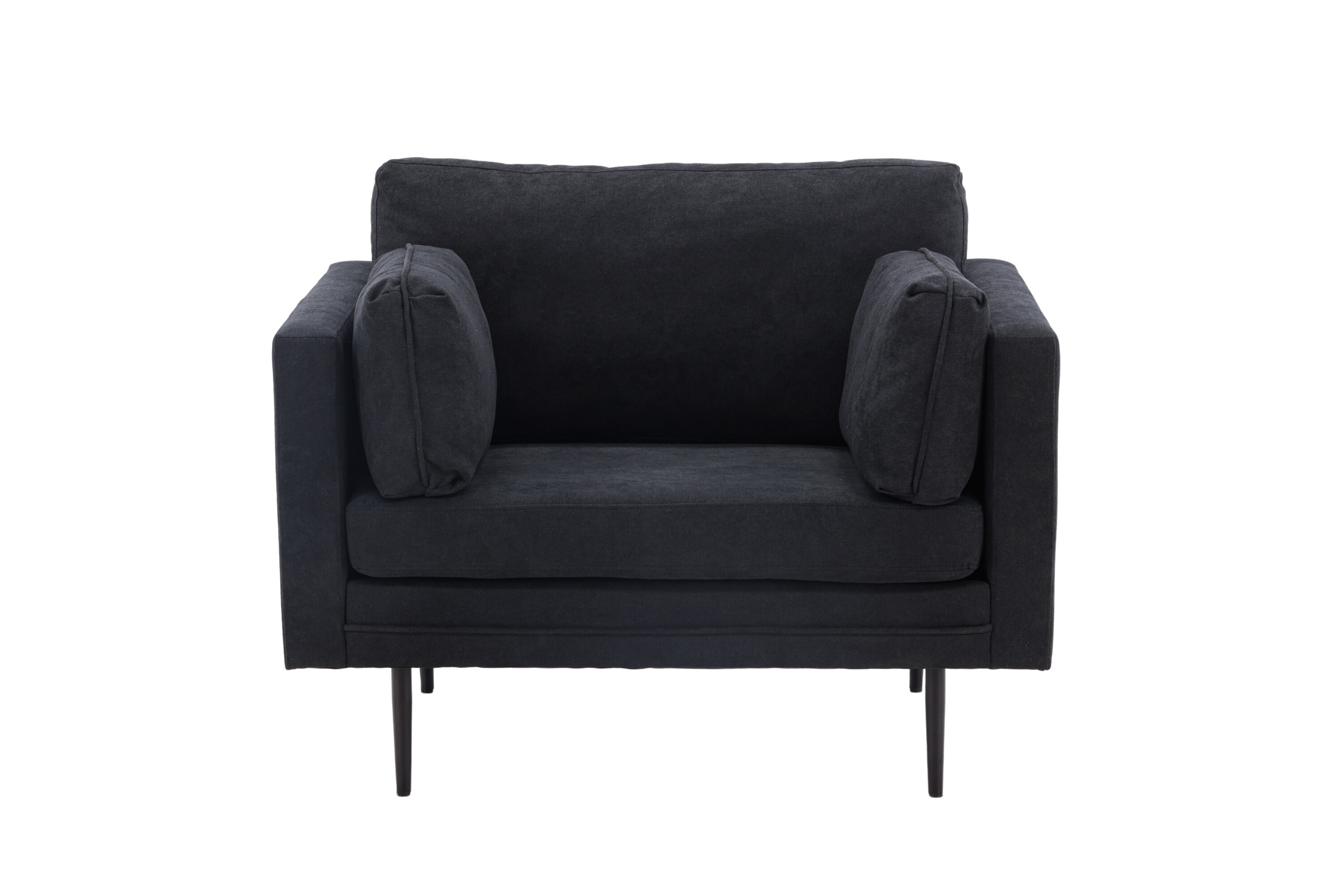 Rebellenclub Fauteuil Ioane - Zwart linnen