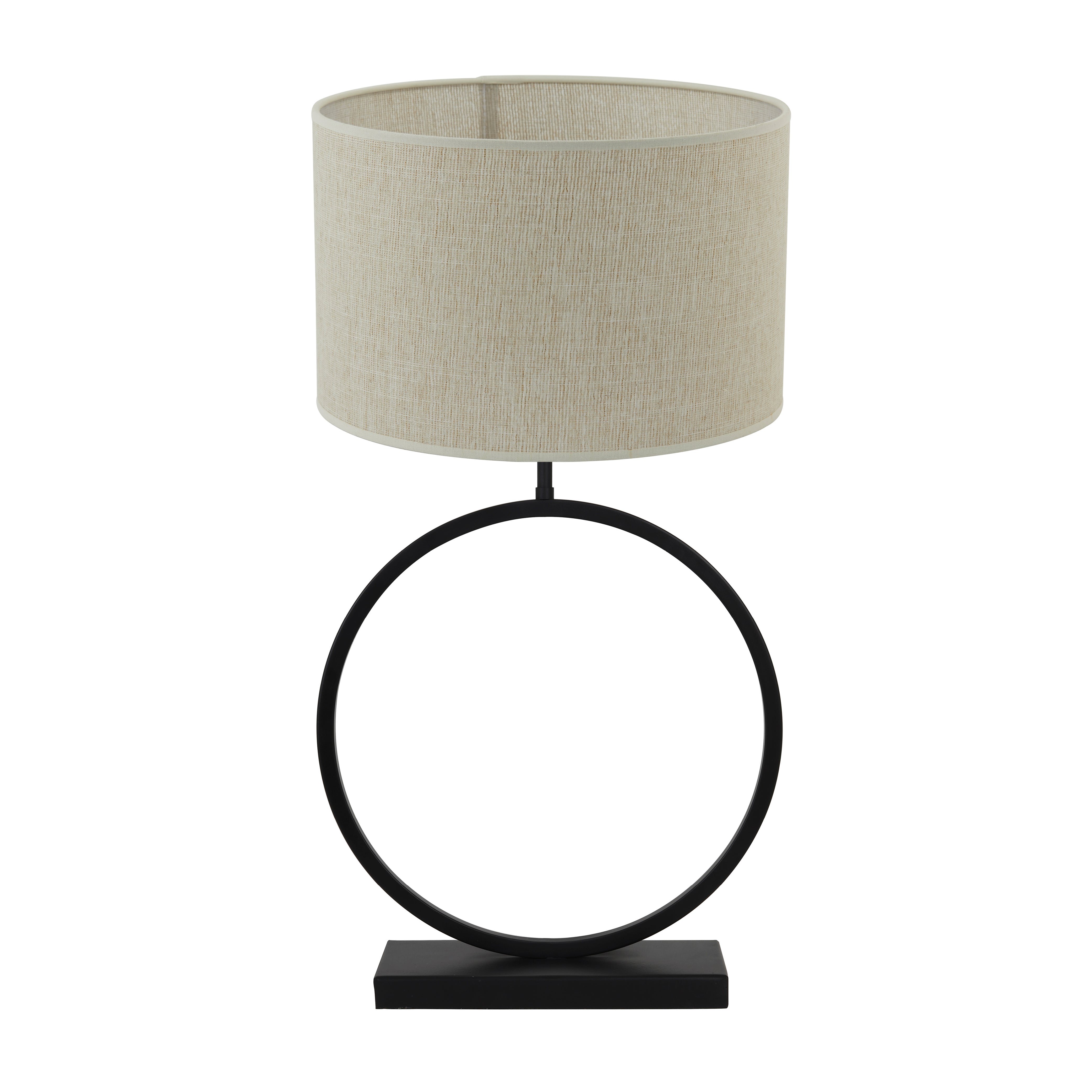 Light & Living tafellamp Liva/Breska - zwart, wit - 40x40x78.5cm