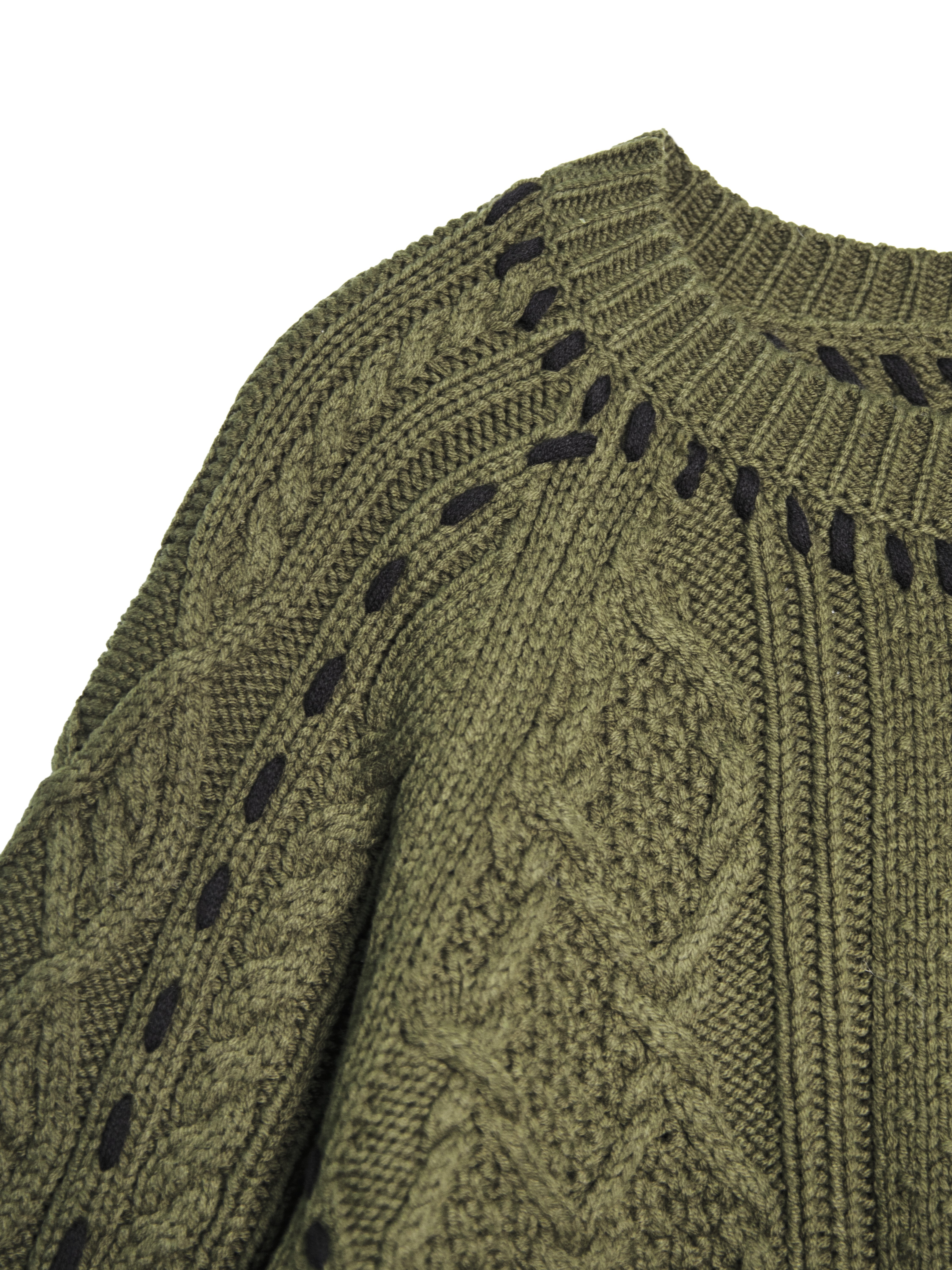 Contrast Stitch Detail Sweater - 25WDT310X