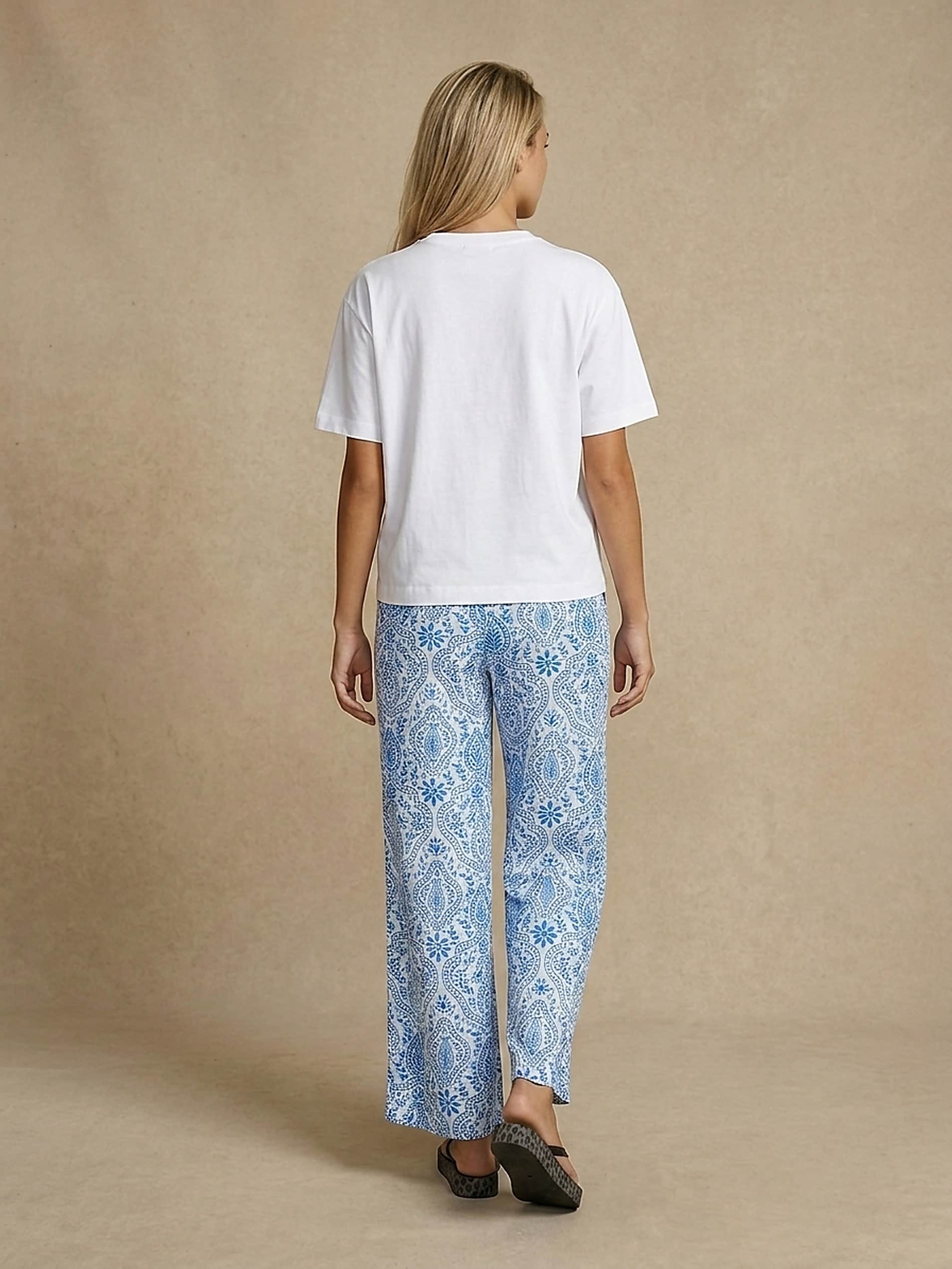 Spodnie z wiskozy o klasycznym wzorze paisley