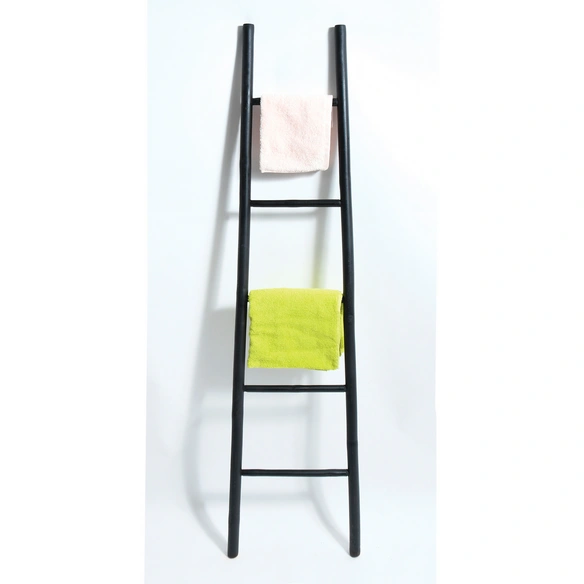 Handtuchleiter »Tilda«, BxH: 40 x 150 cm, Bambus, schwarz