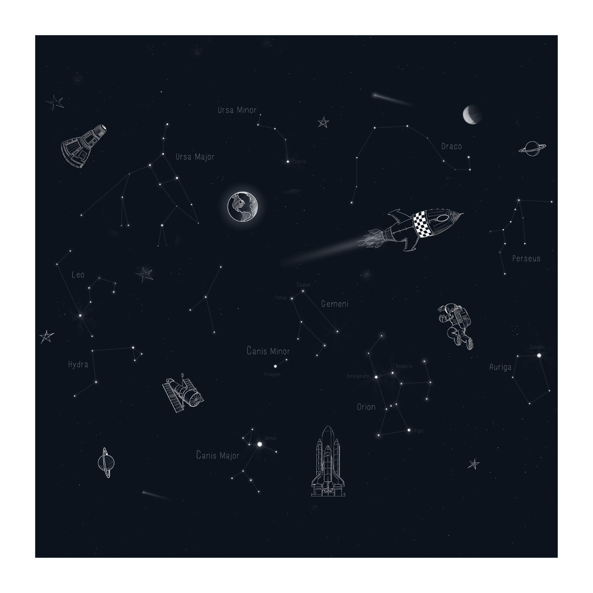 vtwonen Fotobehang - Space - 300x300cm
