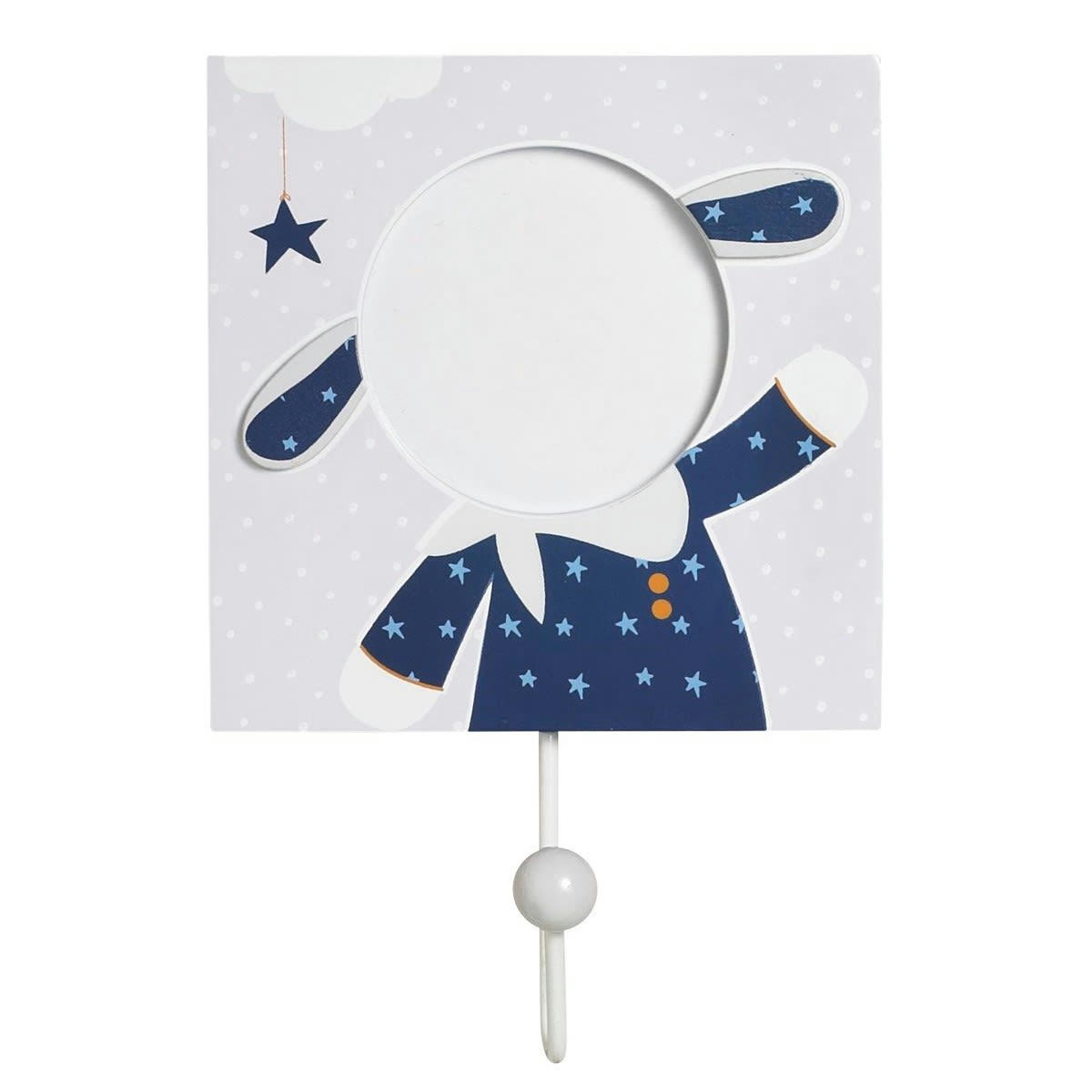 MERLIN - Set 3 patères en bois en bois Bleu